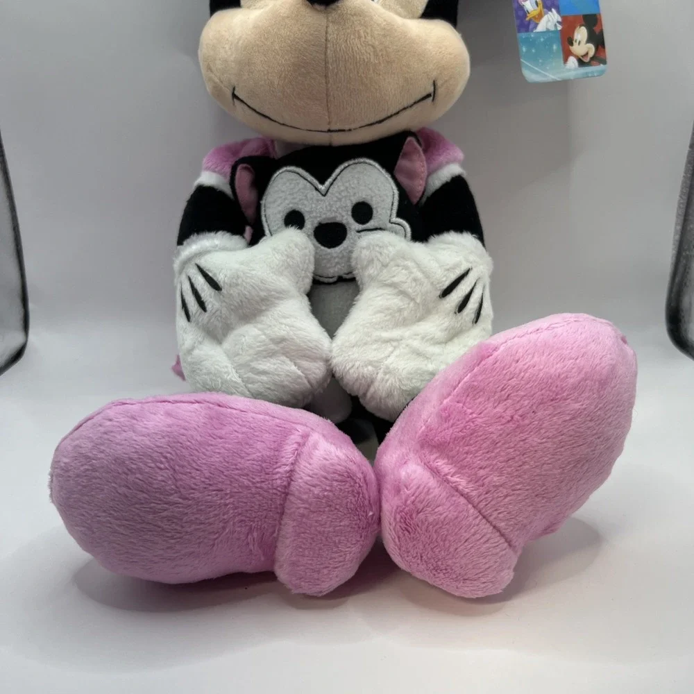 Disney Minnie Mouse & Figaro Plush Cat Plushie‎ Kitty New Pink White Black
